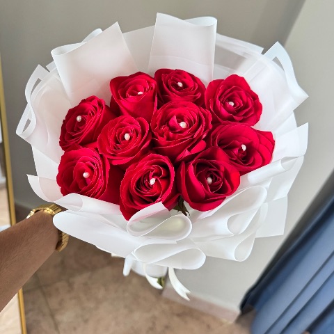 Ramo 10 rosas simple
